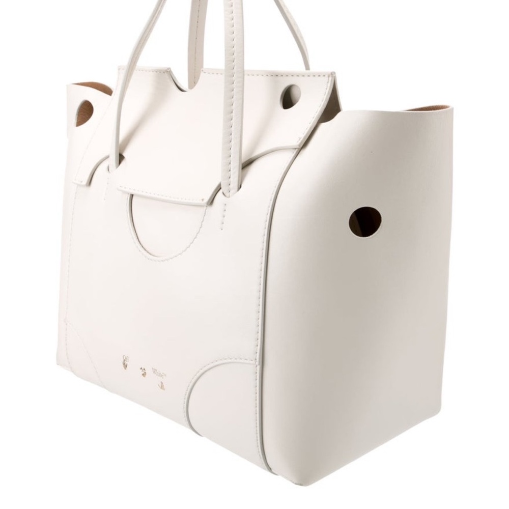 Off-White White Tote Bag with Structured Design - Picture 3 of 10
